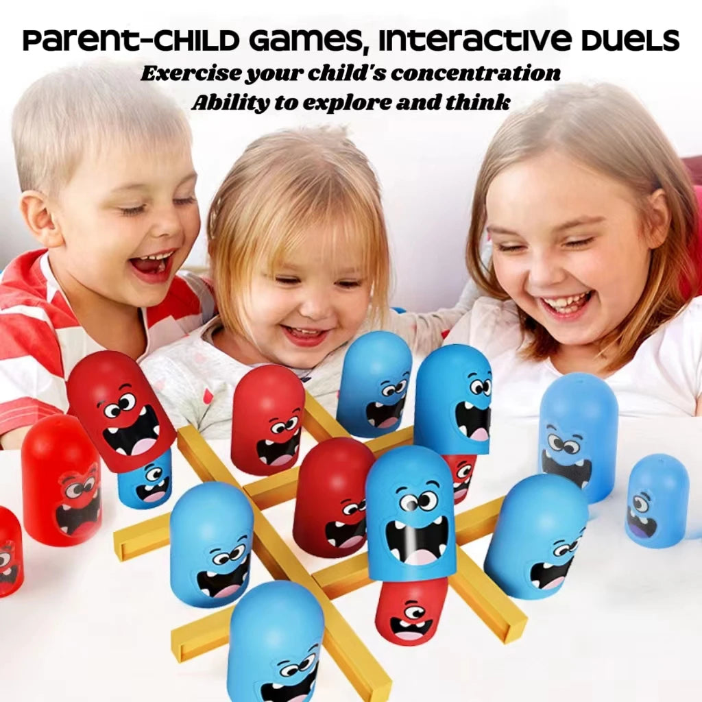 Tic Tac Toe Big Eat Small Cartoon