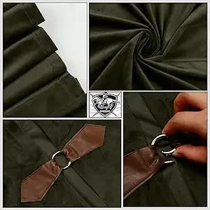 FashionMedieval Velvet Hooded Cloak - Renaissance Cape with Hood Vintage Capelet Halloween Sorcerer Costume