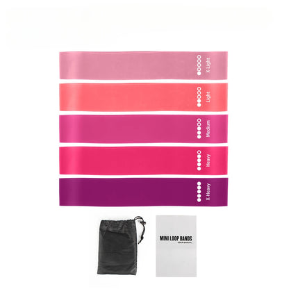 5PCS Resistance Bands for Men and Women Elastic Exercice Bands for Yoga Pilates Physical Therapy Home Gym Workout Stretch Bands