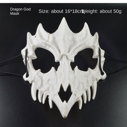Dragon God Half Face Mask – Fierce COS Costume Mask for Halloween & Cosplay