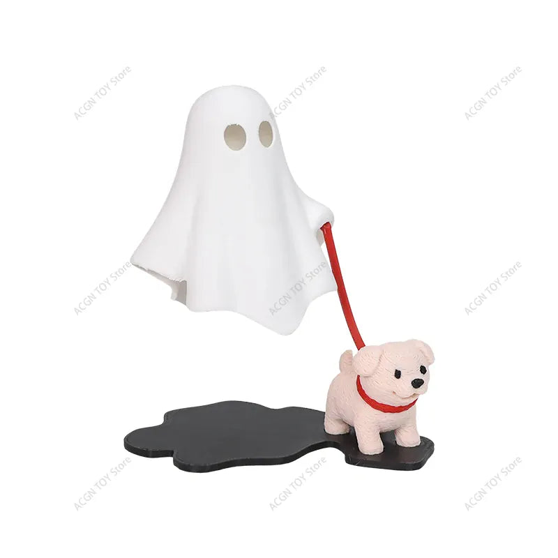Ghost Dog LED Night Light – 3D Printed Warm Glow Spooky Desk Lamp