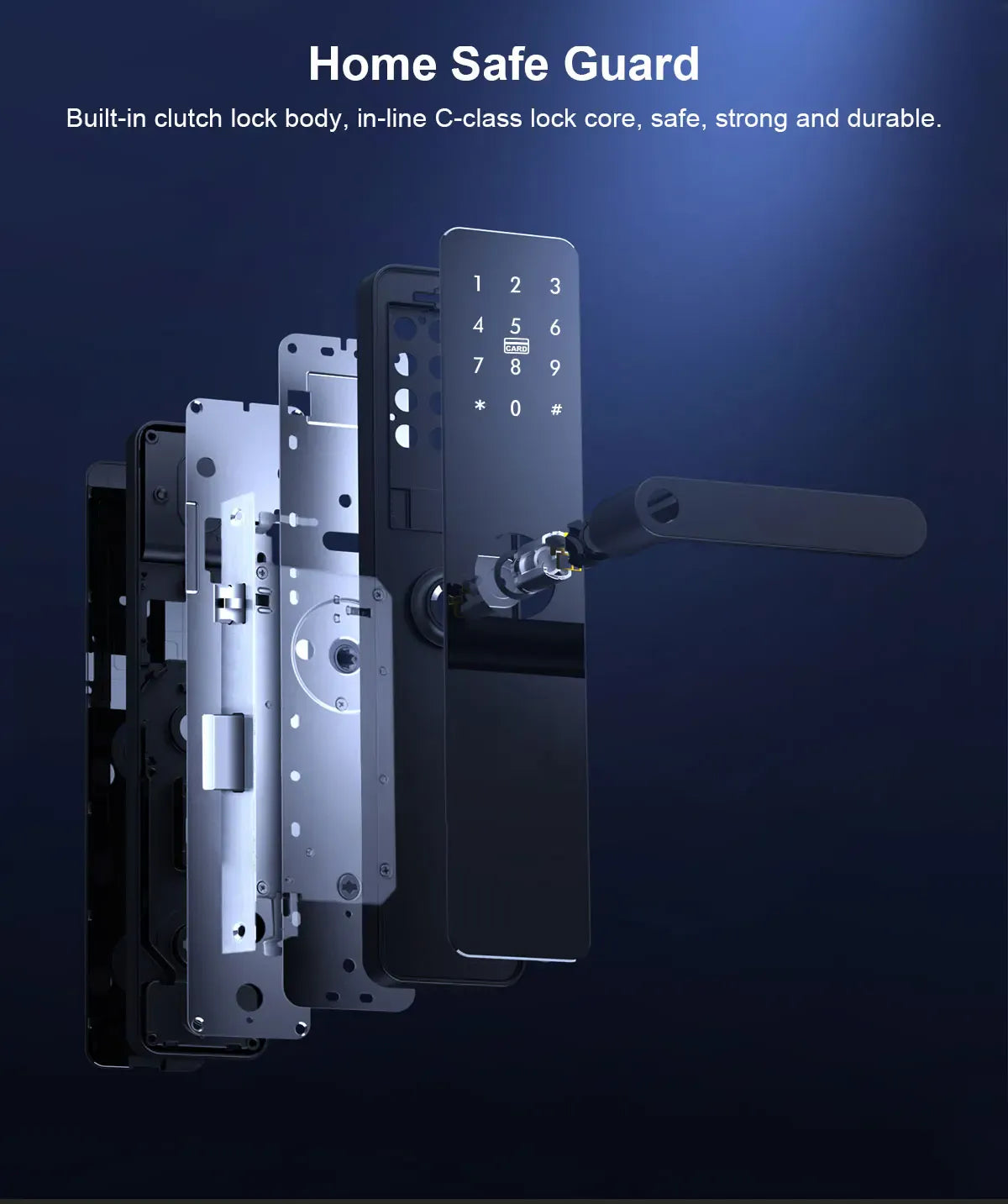 TUYA Fingerprint Door Lock WIFI Keyless Smart  Electronic Lock NFC Keypad APP Password KEY Reversible Handle For Home office TUYA Fingerprint Door Lock WIFI Keyless Smart  Electronic Lock NFC Keypad APP Password KEY Reversible Handle For Home office