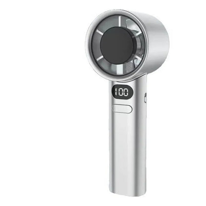 Portable Handheld Ice Cooling Fan — USB Rechargeable, 6-Hour Battery, 120-Speed Control