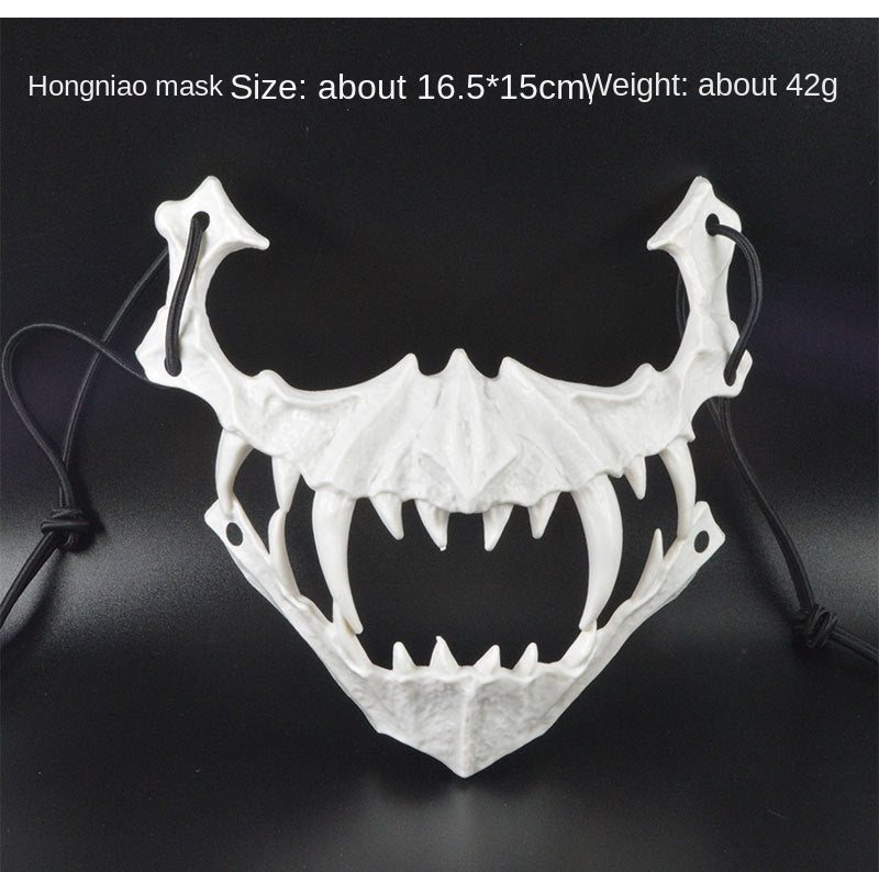 Dragon God Half Face Mask – Fierce COS Costume Mask for Halloween & Cosplay