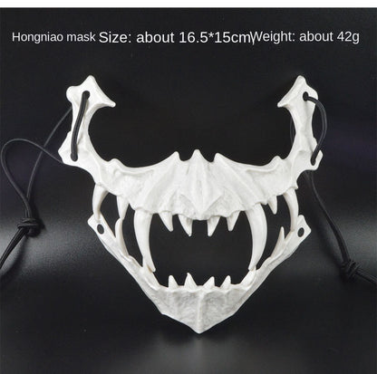Dragon God Half Face Mask – Fierce COS Costume Mask for Halloween & Cosplay