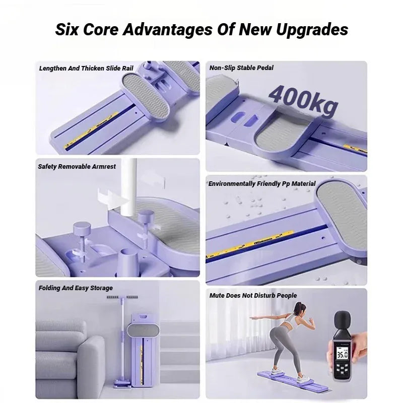 Unisex Leg Fitness Equipment For Thigh Exercises, Foldable Ski Machine Suitable For Various Scenarios.