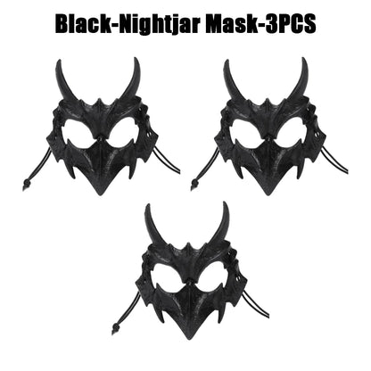 Halloween Skull Party Mask Anime Dragon God Skeleton Half Face Masks Bone Skull Animals Mask Cosplay Dance Prom Costume Props