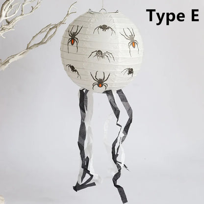 8 Inches Halloween Pumpkin Paper Lantern Festival Jack O Lantern Halloween Hanging Bat Spider Decoration for Home Graden 8 Inches Halloween Pumpkin Paper Lantern Festival Jack O Lantern Halloween Hanging Bat Spider Decoration for Home Graden