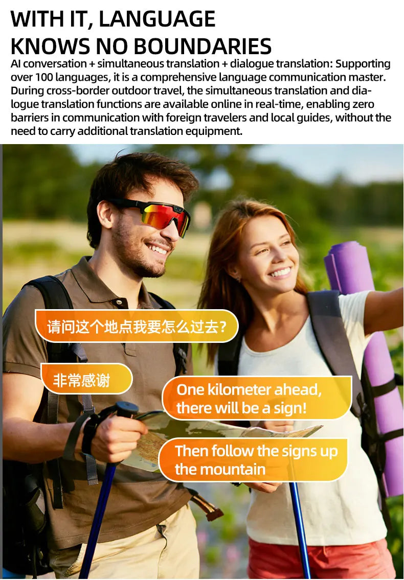Smart Glasses with 4K HD Camera – Anti-Shake Recording, 3D Stereo Audio & Wearable Tech