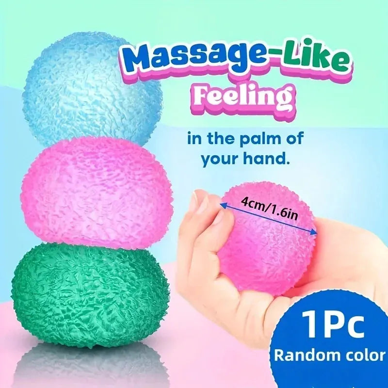 Fun Multicolor Ice Ball Squeeze Toy, Soft Pop & Pinch Sensory Fidget for Stress Relief, Cute Halloween Christmas Gift