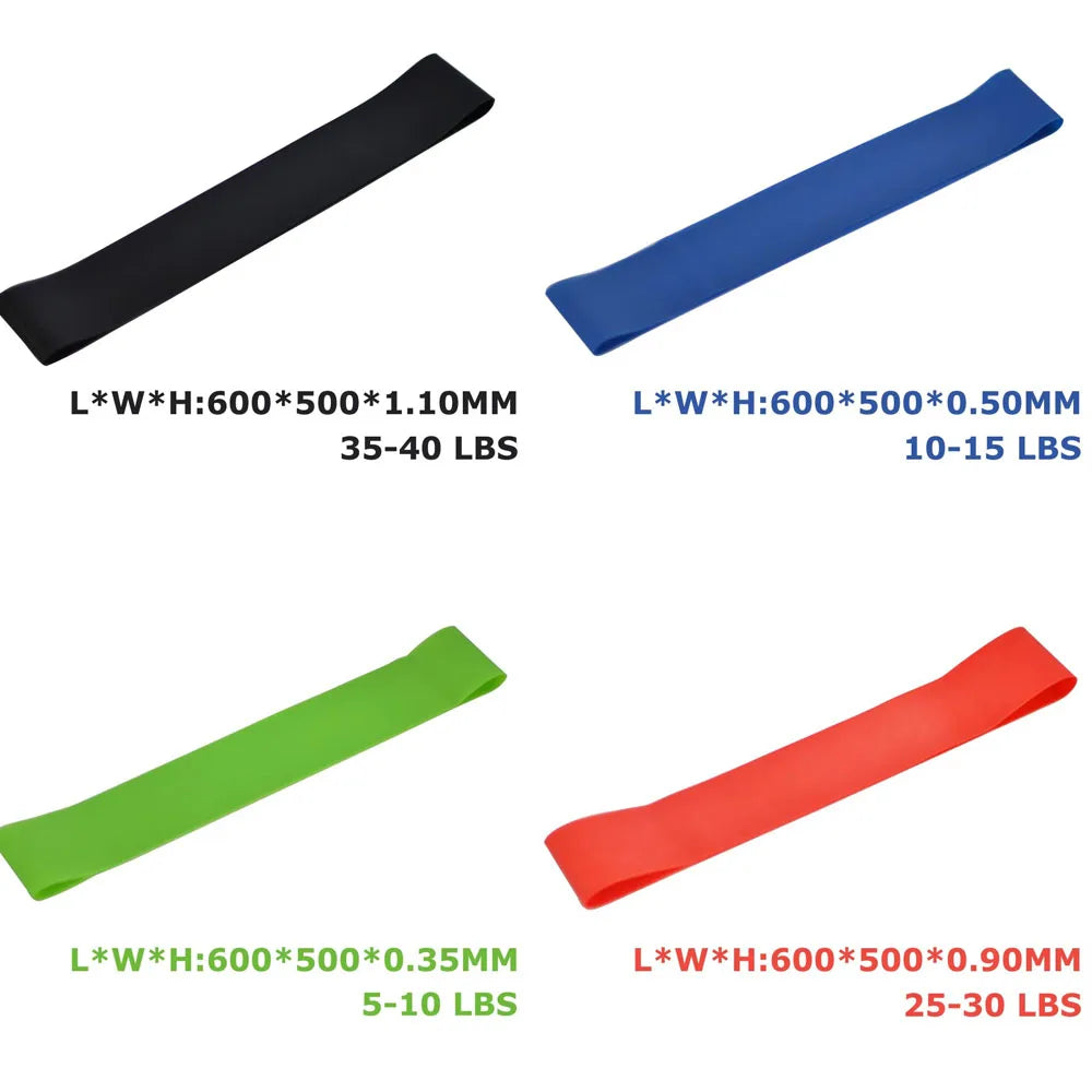 1/3/4Pcs Resistance Bands Yoga Band Fitness Exercise Training Hip Tension Band Leg Squat Dance Elastic Loop Stretch Band