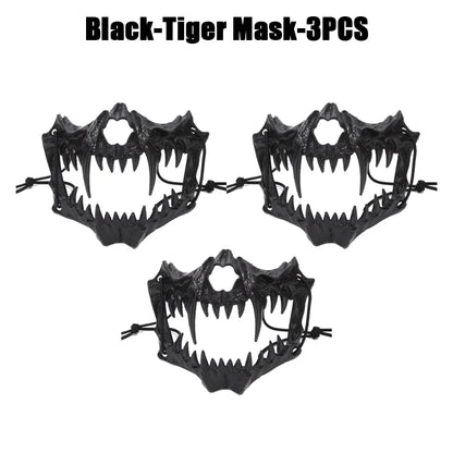 Halloween Skull Party Mask Anime Dragon God Skeleton Half Face Masks Bone Skull Animals Mask Cosplay Dance Prom Costume Props
