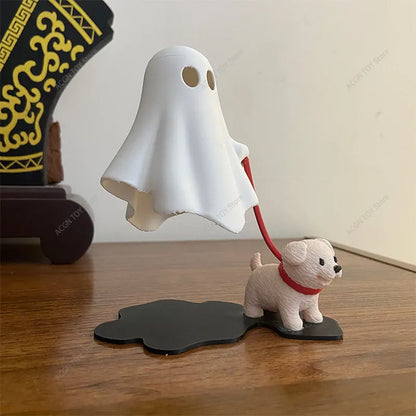 Ghost Dog LED Night Light – 3D Printed Warm Glow Spooky Desk Lamp