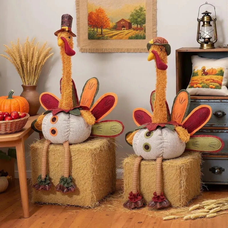 Thanksgiving Décor Turkey Plush Cute Stuffed Animal