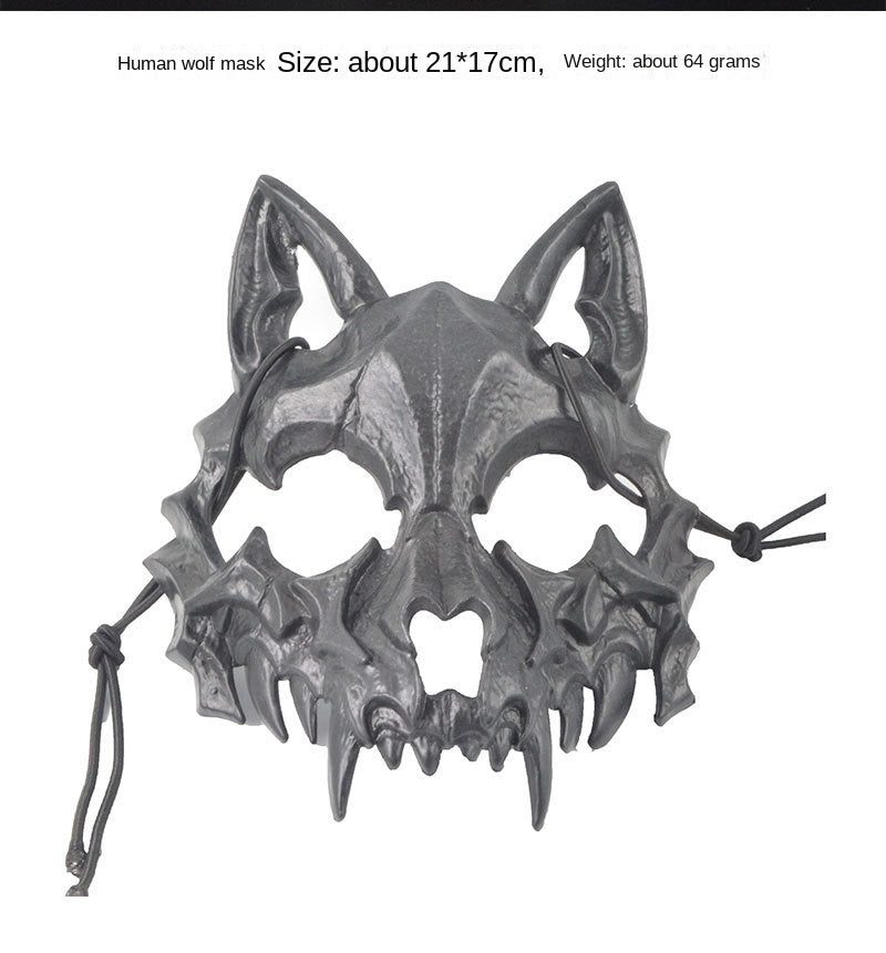 Dragon God Half Face Mask – Fierce COS Costume Mask for Halloween & Cosplay