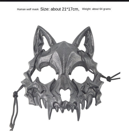 Dragon God Half Face Mask – Fierce COS Costume Mask for Halloween & Cosplay