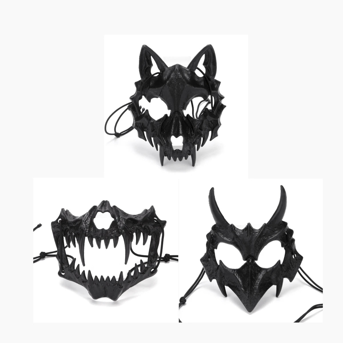Dragon God Half Face Mask – Fierce COS Costume Mask for Halloween & Cosplay