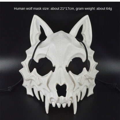 Dragon God Half Face Mask – Fierce COS Costume Mask for Halloween & Cosplay