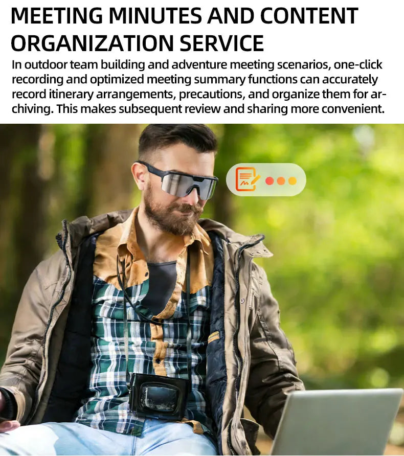 Smart Glasses with 4K HD Camera – Anti-Shake Recording, 3D Stereo Audio & Wearable Tech