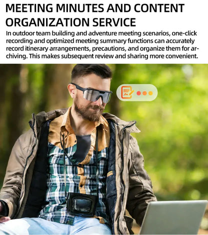 Smart Glasses with 4K HD Camera – Anti-Shake Recording, 3D Stereo Audio & Wearable Tech