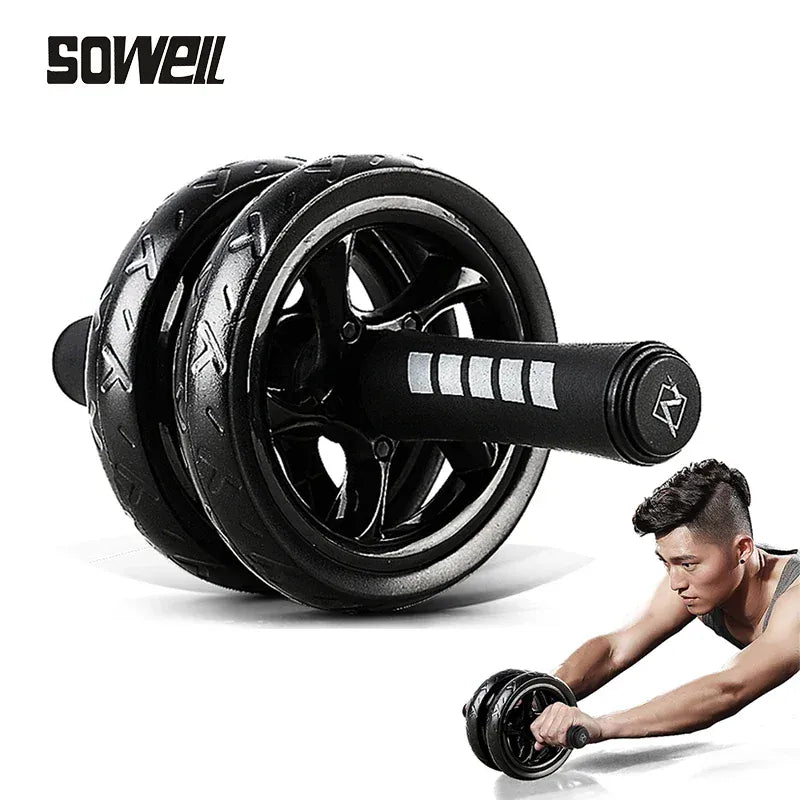 Ab Roller Trainer with Adjustable Latex Resistance Rope Ab Roller Trainer with Adjustable Latex Resistance Rope