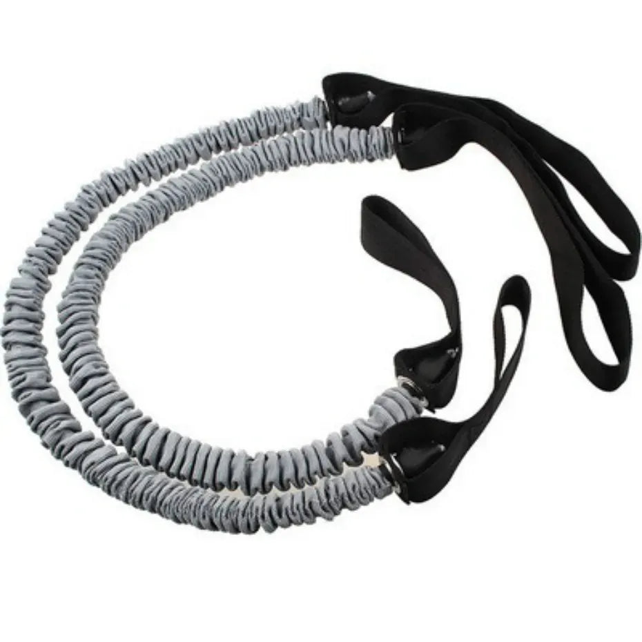 Ab Roller Trainer with Adjustable Latex Resistance Rope Ab Roller Trainer with Adjustable Latex Resistance Rope