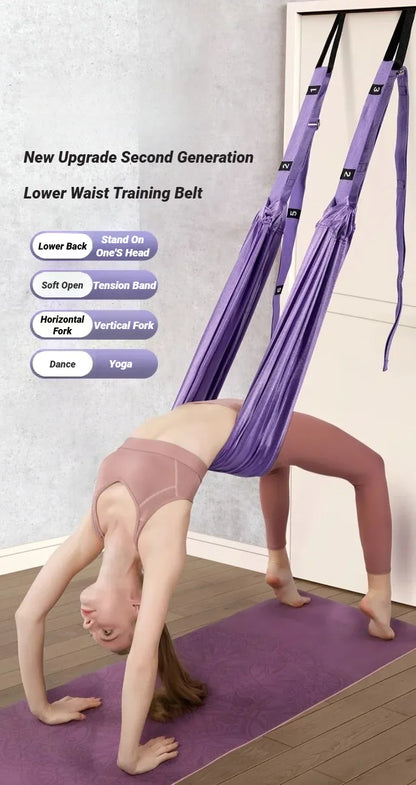 Aerial Yoga Strap Adjustable Door Mount Pull Rope Splits Stretching | Wahooly Aerial Yoga Strap – Adjustable Door-Mount Pull Rope for Yoga, Stretching & Splits Training