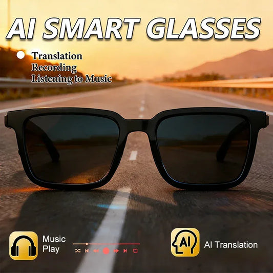 AI Smart Glasses – Real-Time Translation Smart Wearable Tech Eyewear AI Smart Glasses – Real-Time Translation & Smart Wearable Tech for Men & Women