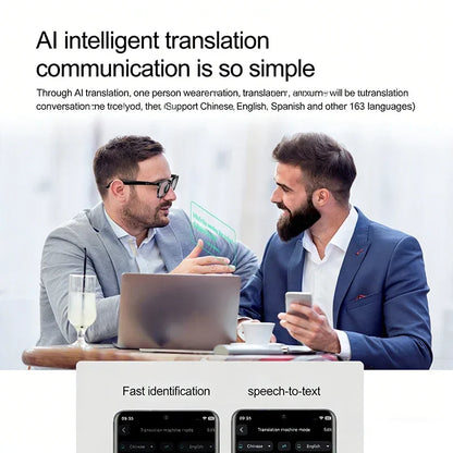 AI Smart Glasses – Real-Time Translation Smart Wearable Tech Eyewear AI Smart Glasses – Real-Time Translation & Smart Wearable Tech for Men & Women