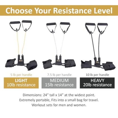 All-in-One Fitness Resistance Band | Full Body Strength & Core Training | Home & Travel All-in-One Fitness Resistance Band — Full Body Strength, Core & Flexibility Training at Home or On the Go