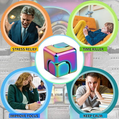Alloy Cube Spinner Fingertip Gyroscope Fidget Anti Stress Toys Adult Office Home Travel Portable Stress Relief Toys Xmas Gifts Alloy Cube Spinner Fingertip Gyroscope Fidget Anti Stress Toys Adult Office Home Travel Portable Stress Relief Toys Xmas Gifts