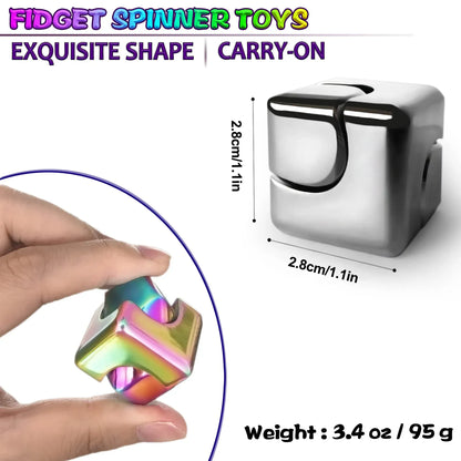 Alloy Cube Spinner Fingertip Gyroscope Fidget Anti Stress Toys Adult Office Home Travel Portable Stress Relief Toys Xmas Gifts Alloy Cube Spinner Fingertip Gyroscope Fidget Anti Stress Toys Adult Office Home Travel Portable Stress Relief Toys Xmas Gifts