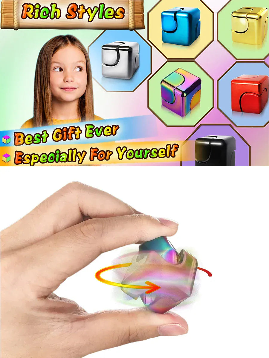 Alloy Cube Spinner Fingertip Gyroscope Fidget Anti Stress Toys Adult Office Home Travel Portable Stress Relief Toys Xmas Gifts Alloy Cube Spinner Fingertip Gyroscope Fidget Anti Stress Toys Adult Office Home Travel Portable Stress Relief Toys Xmas Gifts