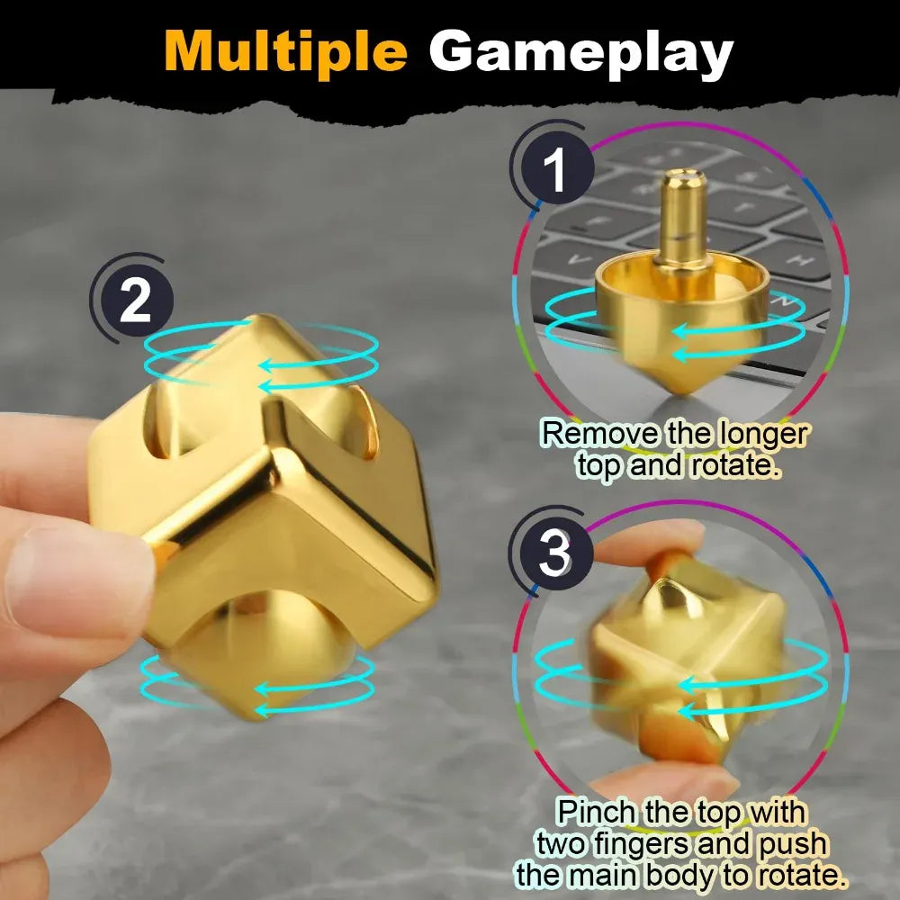 Alloy Cube Spinner Fingertip Gyroscope Fidget Anti Stress Toys Adult Office Home Travel Portable Stress Relief Toys Xmas Gifts Alloy Cube Spinner Fingertip Gyroscope Fidget Anti Stress Toys Adult Office Home Travel Portable Stress Relief Toys Xmas Gifts