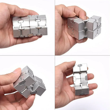 Alloy Infinity Cube Fidget Toy Ultra-Durable Sensory Stress Reliever for Adults & Kids Anxiety Relief Gift Alloy Infinity Cube Fidget Toy Ultra-Durable Sensory Stress Reliever for Adults & Kids Anxiety Relief Gift
