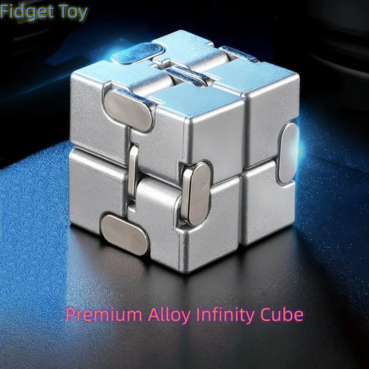 Alloy Infinity Cube Fidget Toy Ultra-Durable Sensory Stress Reliever for Adults & Kids Anxiety Relief Gift Alloy Infinity Cube Fidget Toy Ultra-Durable Sensory Stress Reliever for Adults & Kids Anxiety Relief Gift