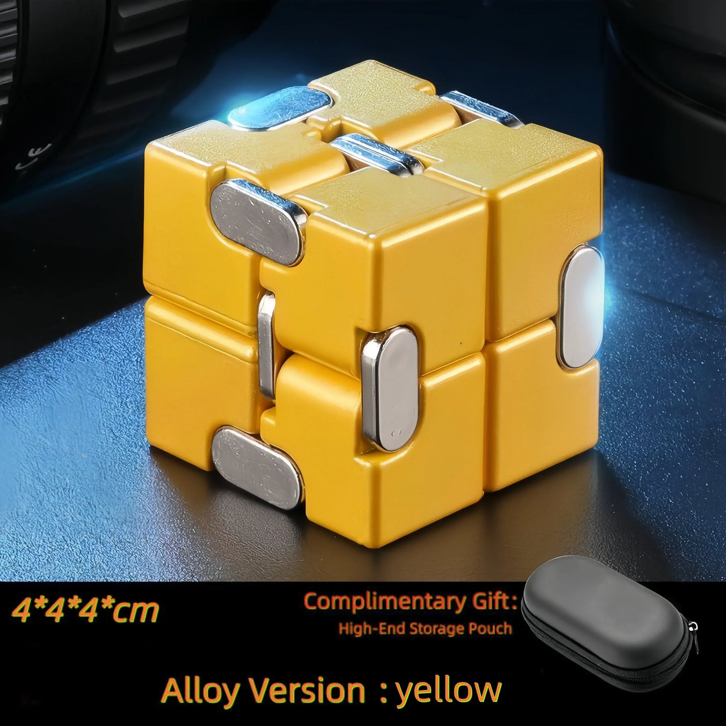 Alloy Infinity Cube Fidget Toy Ultra-Durable Sensory Stress Reliever for Adults & Kids Anxiety Relief Gift Alloy Infinity Cube Fidget Toy Ultra-Durable Sensory Stress Reliever for Adults & Kids Anxiety Relief Gift