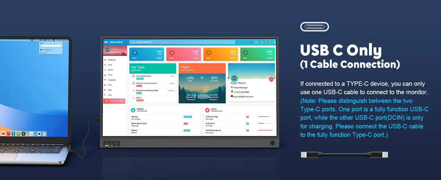 Amoudo 15.6 Inch Portable Monitor 1920x1080P  Extend Display IPS LCD Panel Penhole Stand VESA USBC Mini HDMI Mobile Display Amoudo 15.6 Inch Portable Monitor 1920x1080P  Extend Display IPS LCD Panel Penhole Stand VESA USBC Mini HDMI Mobile Display