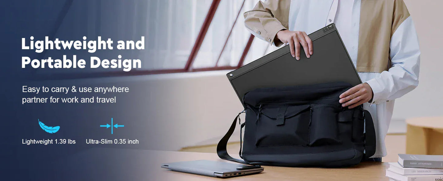 Amoudo 15.6 Inch Portable Monitor 1920x1080P  Extend Display IPS LCD Panel Penhole Stand VESA USBC Mini HDMI Mobile Display Amoudo 15.6 Inch Portable Monitor 1920x1080P  Extend Display IPS LCD Panel Penhole Stand VESA USBC Mini HDMI Mobile Display