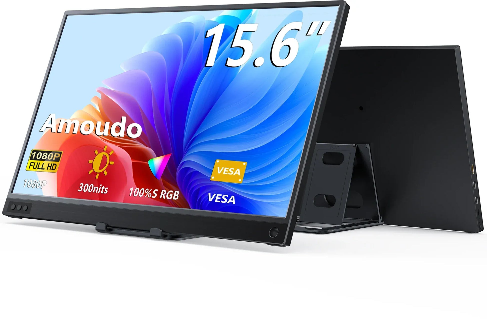 Amoudo 15.6 Inch Portable Monitor 1920x1080P  Extend Display IPS LCD Panel Penhole Stand VESA USBC Mini HDMI Mobile Display Amoudo 15.6 Inch Portable Monitor 1920x1080P  Extend Display IPS LCD Panel Penhole Stand VESA USBC Mini HDMI Mobile Display