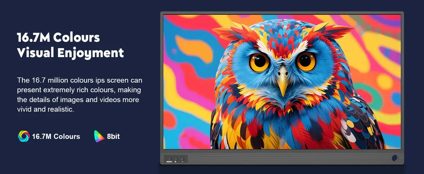 Amoudo 15.6 Inch Portable Monitor 1920x1080P  Extend Display IPS LCD Panel Penhole Stand VESA USBC Mini HDMI Mobile Display Amoudo 15.6 Inch Portable Monitor 1920x1080P  Extend Display IPS LCD Panel Penhole Stand VESA USBC Mini HDMI Mobile Display