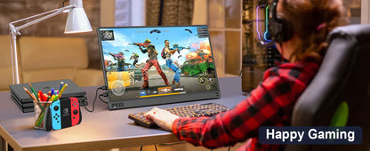 Amoudo 15.6 Inch Portable Monitor 1920x1080P  Extend Display IPS LCD Panel Penhole Stand VESA USBC Mini HDMI Mobile Display Amoudo 15.6 Inch Portable Monitor 1920x1080P  Extend Display IPS LCD Panel Penhole Stand VESA USBC Mini HDMI Mobile Display