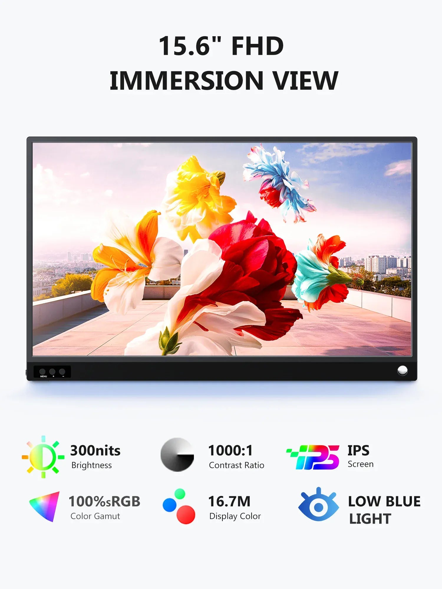 Amoudo 15.6 Inch Portable Monitor 1920x1080P  Extend Display IPS LCD Panel Penhole Stand VESA USBC Mini HDMI Mobile Display Amoudo 15.6 Inch Portable Monitor 1920x1080P  Extend Display IPS LCD Panel Penhole Stand VESA USBC Mini HDMI Mobile Display