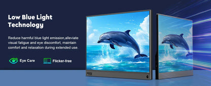 Amoudo 15.6 Inch Portable Monitor 1920x1080P  Extend Display IPS LCD Panel Penhole Stand VESA USBC Mini HDMI Mobile Display Amoudo 15.6 Inch Portable Monitor 1920x1080P  Extend Display IPS LCD Panel Penhole Stand VESA USBC Mini HDMI Mobile Display