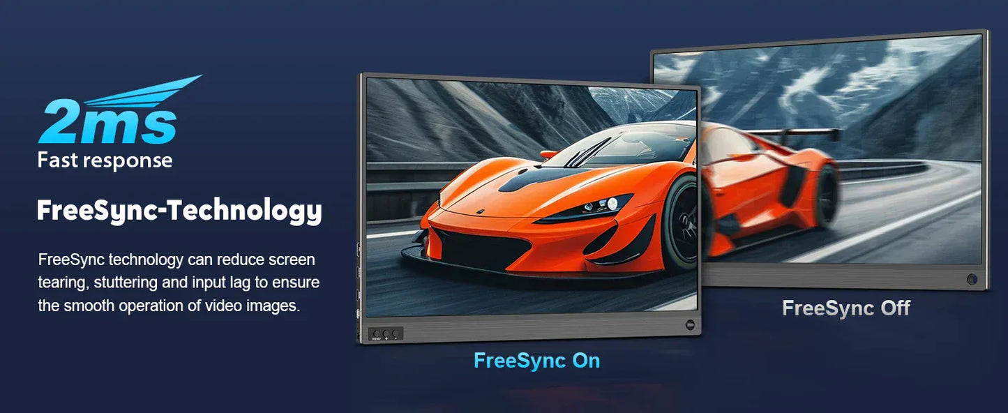 Amoudo 15.6 Inch Portable Monitor 1920x1080P  Extend Display IPS LCD Panel Penhole Stand VESA USBC Mini HDMI Mobile Display Amoudo 15.6 Inch Portable Monitor 1920x1080P  Extend Display IPS LCD Panel Penhole Stand VESA USBC Mini HDMI Mobile Display