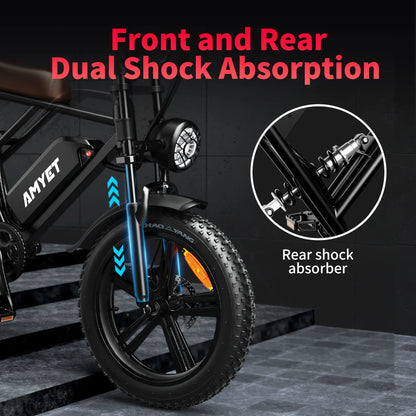 AMYET V9-G60 Adults Electric Bike 1000W Motor Bicycle 48V 20AH 20“ Tire Ebike Electric E Bikes Mountain Moped Ebikes For Men AMYET V9-G60 Adults Electric Bike 1000W Motor Bicycle 48V 20AH 20“ Tire Ebike Electric E Bikes Mountain Moped Ebikes For Men