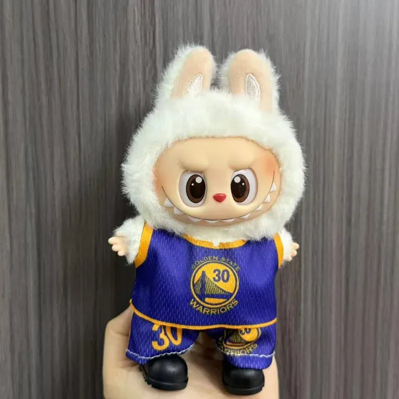 Anime Labubu Doll Clothes Football basketball jerseys Labubu Idol V1 V2 Dolls Clothing Accessories 15/17cm Plush Doll Universal Anime Labubu Doll Clothes Football basketball jerseys Labubu Idol V1 V2 Dolls Clothing Accessories 15/17cm Plush Doll Universal