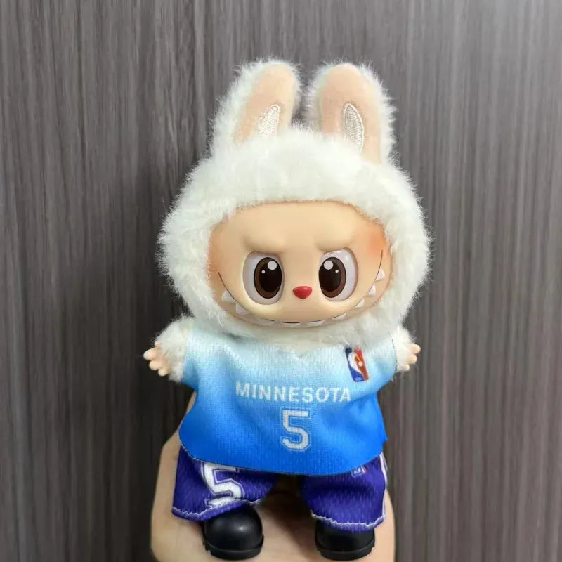Anime Labubu Doll Clothes Football basketball jerseys Labubu Idol V1 V2 Dolls Clothing Accessories 15/17cm Plush Doll Universal Anime Labubu Doll Clothes Football basketball jerseys Labubu Idol V1 V2 Dolls Clothing Accessories 15/17cm Plush Doll Universal