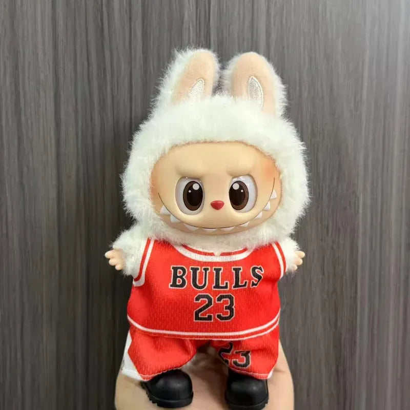 Anime Labubu Doll Clothes Football basketball jerseys Labubu Idol V1 V2 Dolls Clothing Accessories 15/17cm Plush Doll Universal Anime Labubu Doll Clothes Football basketball jerseys Labubu Idol V1 V2 Dolls Clothing Accessories 15/17cm Plush Doll Universal