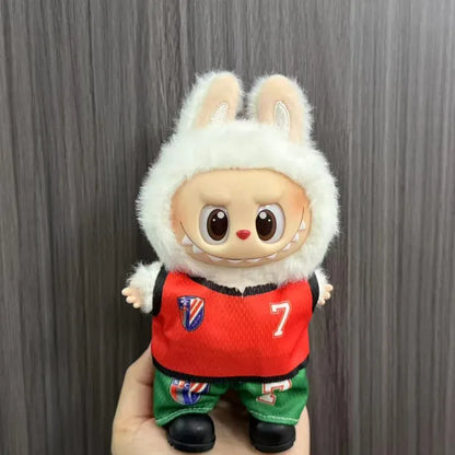 Anime Labubu Doll Clothes Football basketball jerseys Labubu Idol V1 V2 Dolls Clothing Accessories 15/17cm Plush Doll Universal Anime Labubu Doll Clothes Football basketball jerseys Labubu Idol V1 V2 Dolls Clothing Accessories 15/17cm Plush Doll Universal